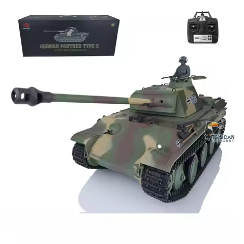 2.4G Heng Long 1/16 Scale RC Tank 7.0 Plastic 3879 German Panther G RTR Model For GiftsTH17485-SMT4