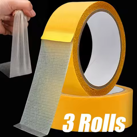 Double Sided Mesh Tape Heavy Duty Super Sticky Fiberglass Tape Adhesive Tape Set with Grade Mesh for