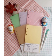 BINDER contents | BINDER PAPER | LOOSE LEAF COLOR A6 (6 HOLES) A6 BINDER