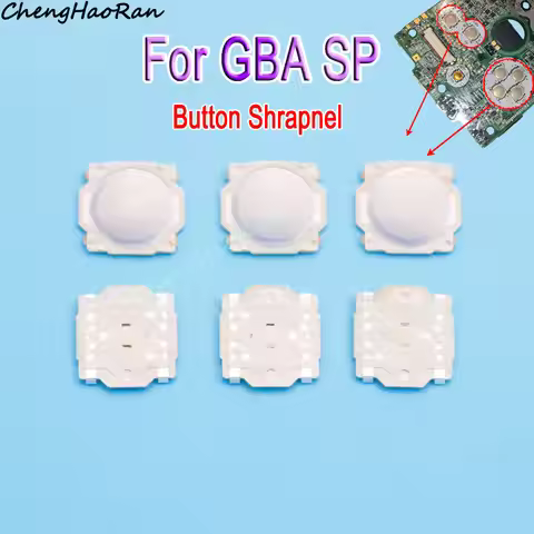 6PCS For GBA SP Conductive Film Metal Dome Snap For Game Console Button SP Directional A B Buttons R