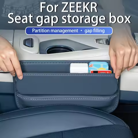For ZEEKR 001/X/007/X009 special seat gap storage box to store car interior supplies leather blue St