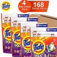 Bundle of 4] Tide Liquid Laundry Detergent Pods Carton