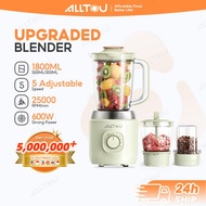 ALLTOU Blender 3 in 1 Food Processor 2.6L Fruit Juicer 600W Meat Grinder Chopper 3 Speed Options