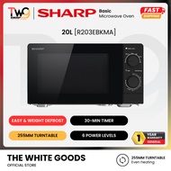 Sharp 20L Microwave Oven with Easy & Weight Defrost 6 Power Levels 30-Minute Timer R203EBKMA