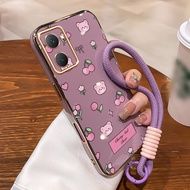 Casing hp For VIVO Y03 Y03T Y18 Y18T Y18I Y18E Y28s 5G Y37 5G Case Cherry Bear Case Sticking on the 