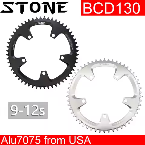 Stone Chainring 130 BCD for Shimano 5700 6700 Round 42t 44T 46 48 50 52 55 58T 60T Road Bike ChainWh
