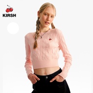 [KIRSH] SMALL CHERRY CABLE CROP KNIT | 23SS | Women knit top | Crop Knit |  Ladies knit top | Knit tops plus size | Knitted top | Korean style