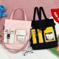 ins Canvas Bag for Women, Large Capacity Student Canvas Bag, Handbag, Artistic Style Student Class S