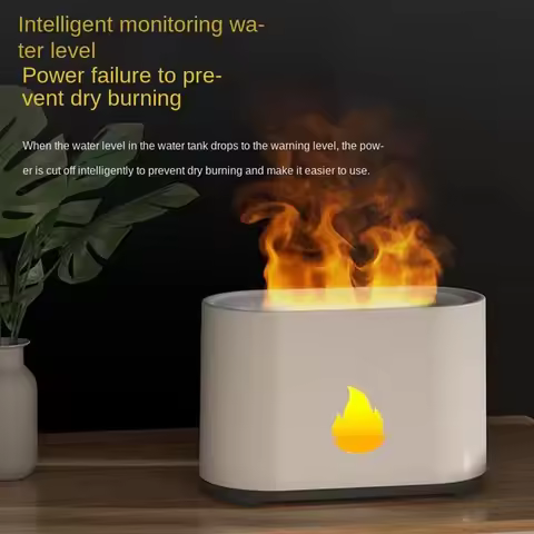 Portable Cool Mist Usb Led Change Color Room h2o air fire flame humidifier Aroma Essential Oil Diffu
