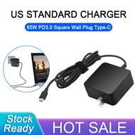65W PD3.0 Type C Fast Charger Phone Laptop Charger Power Adapter for MacBook ASUS ZenBook Lenovo