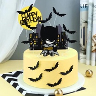 Cake Topper Karton karakter Batman 1 Set Isi 3 Pcs Hiasan Kue Ultah Anak Laki Laki