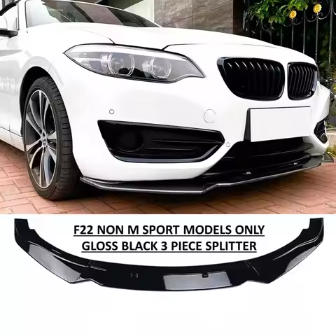 For BMW 2 Series F22 F23 Standard 2013-2021 Car Front Bumper Spoiler Lip 3Pcs PP Bumper Canard Lip S