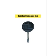 Kuali Bulat Burger Roti Canai Pemegang Steel / Round Hot Pan Burger Grill Meat Steel Handle