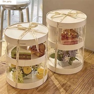 2-Tier Round Cake Packing Box WITHOUT RIBBON | Kotak Hantaran Kahwin Gift Box Birthday | Kotak Kek H