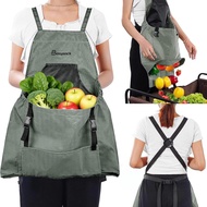 Gardening Apron, Garden Apron with Pockets for Women and Men, Farm Apron for Harvesting Picking Weed