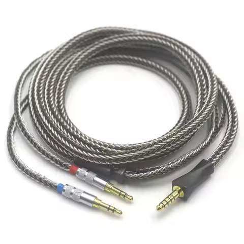 16 Core Single Crystal Copper + Pure Silver Headphones Upgrade Cable For Hifiman HE1000se HE6se HE4x