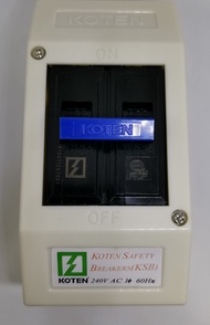 100A Circuit Breaker with Enclosure  2 Pole Single Phase  PVC Enclosure ( Koten) KSB KSB100A2P 100A 