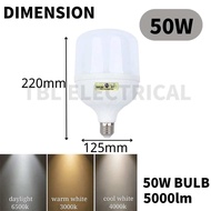 LED T Bulb E27 20W 30W 50W 60W Super Bright Globe Bulb Bulb Mentol Terang Ruang Tammy Bilik Outdoor