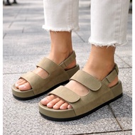 H04 women's Korean retro style sandals with 4cm flat sole – Big Size 36–40