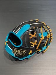 棒球世界ZETT SPECIAL ORDER 訂製款棒壘球手套特價內野工字檔11.5吋黑湖水綠配色今宮健太model