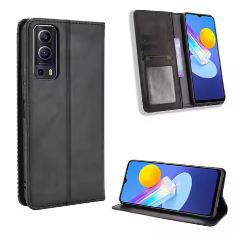 For Vivo Y72 Y52 5G Case Luxury Flip PU Leather Wallet Magnetic Adsorption Case For Vivo iQOO Z3 5G