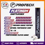 PROTECH Platinum Edition Badminton Shuttlecocks 100%ORIGINAL Premium Goose Feather