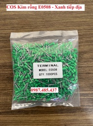 Cos kim rỗng cho dây ( 0.5 - 6mm2) combo 4 màu xanh đỏ vàng đen E0508 E7508 E1008 E1508 E2508