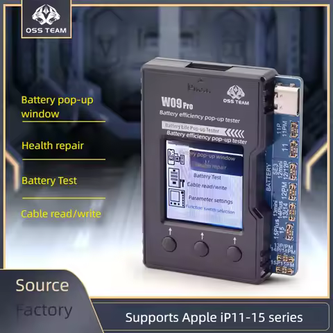 OSS TEAM W09 Pro Battery Life Pop-up Tester for Apple iP11-15 series Battery testing Health Restorat