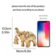 Cross-Border Golden Elephant Cradle Decoration Resin Golden Elephant Baby Elephant Home Decoration D