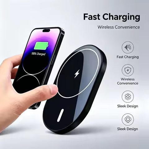 Strong Magnetic Car Wireless Charger Mount 360° Rotation Air Vent Holder For Magsafe iPhone 12-17 Pr