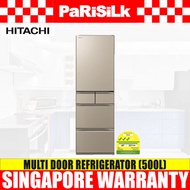 Hitachi R-HWS480KS-XN (Crystal Champagne) Multi Door Refrigerator (500L)