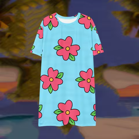 Summer WomenPlus Size Dress s Pink floral Homer Simpson Costume Short Sleeve Graphic Casual Dress Ho