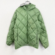 Mont-bell 輕型高山羽絨派克大衣，90% 羽絨，綠色，L 碼，古著