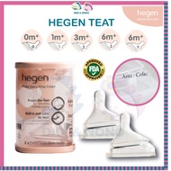 HEGEN Teat 2pcs (Extra Slow/Slow/Med/Fast/Thick) Puting Botol Hegen