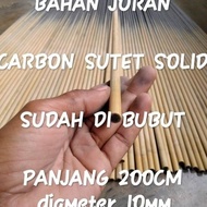 carbon sutet solid bubut 10mm 200cm