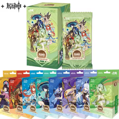Original Genshin Impact Card Genius Invokation TCG Battle Card Booster Pack Vol.4 Trading Game Anime