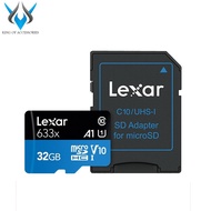 Thẻ nhớ MicroSDHC Lexar 32GB A1 V10 633x U1 95MB/s - tặng kèm Adapter (Xanh) phụ kiện 1986