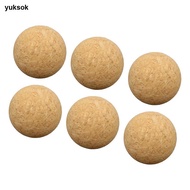 yuksok 6x Table Football Table Soccer Accessories Cork Table Soccer 36mm Wood Foosball Game