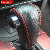 LOVESPACE Car Gear Leather Interior Gear Shift Knob Head Cover Accessories for Honda Vezel HRV HR-V 2014 - 2020 AT G2O2