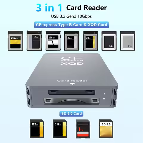 10Gbps CF Express Card Adapter Support Thunderbolt 3/4 Port Portable CF Express Card Reader for Film