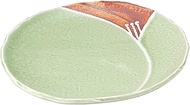 Hatsuyama Kiln YH-193-08 Large Platter Green 11.4 x 10.2 x 1.2 inches (29 x 26 x 3 cm), Tenryu Celad
