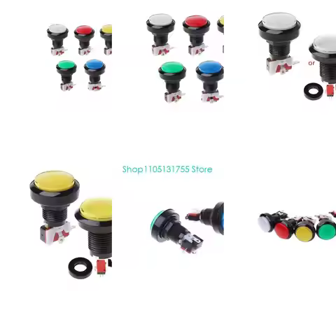 K0EF Big Round Arcade Video Game Player Push Button Switch Arcade Game Machine