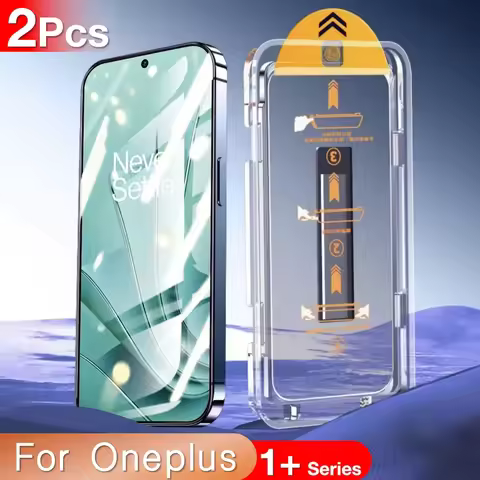 2Pcs For OnePlus 9RT 9R 8T 7T 9 7 6T 6 ACE PRO One Plus 1+ Screen Protector Tempered Glass Easy Auto