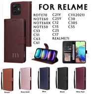 Flip Case For Realme Note80 50 60 60X 70 C53 C63 C61 C21Y C25Y C12 C15 C17 7i C30 C30s With Strap Ca