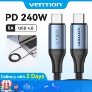 Vention USB 4.0 Type C Cable 40Gbps 5A supprort Video transmission 8K@60Hz 240w USB C for Laptop PC 