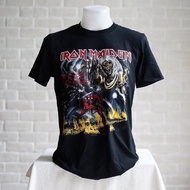 H เสื้อวง Iron Maiden ลิขสิทธิ์แท้100 เสื้อยืดคอกลมผ้าฝ้าย