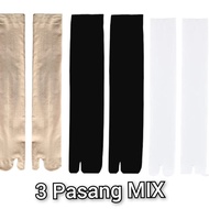 IVSHOP - 3 Pasang Kaos Kaki Jempol Tipis Transparan Kaos Kaki Stocking Wanita Lutut Elastis Stoking