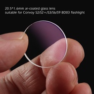 Convoy Ar-coated Glass Lens 20.5*1.6mm Suitable for S2 S2+ S3 S6 S8 S9 Flashlight