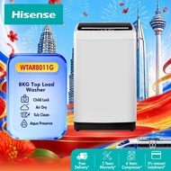 Hisense 8.0kg Top Load Washer Washing Machine/Air Dry/ Tub Clean /Child lock/ Light Grey - WTAR8011G