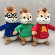 3Pcs 20cm Alvin and the Chipmunks Halloween Plush Toys Kawaii Fluffy Chipmunks Stuffed Animals Birth